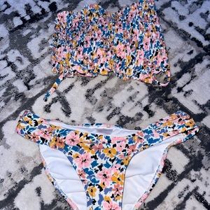 floral print bathing suit